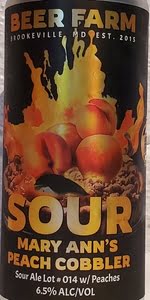 Sour Mary Ann's Peach Cobbler