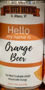 Hello My Name Is Orange Beer