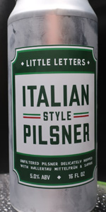 Little Letters Italian Style Pilsner