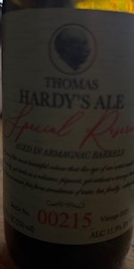 Thomas Hardyâs Ale Special Reserve