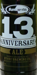 Bottleworks 13th Anniversary Ale