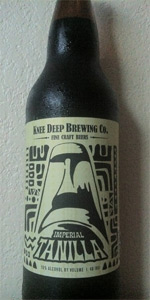 Beer Label Sticker KNEE DEEP Craft Brewing Imperial Tanilla Porter ~ CALIFORNIA 