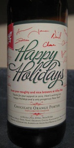 Happy Holidays 2012 - Chocolate Orange Porter