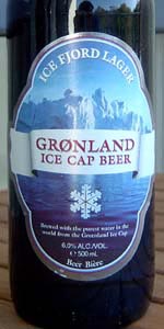 GrÃ¸nland Ice Cap Beer Ice Fjord Lager