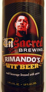 Unsacred Brewing Rimando's Wit Beer